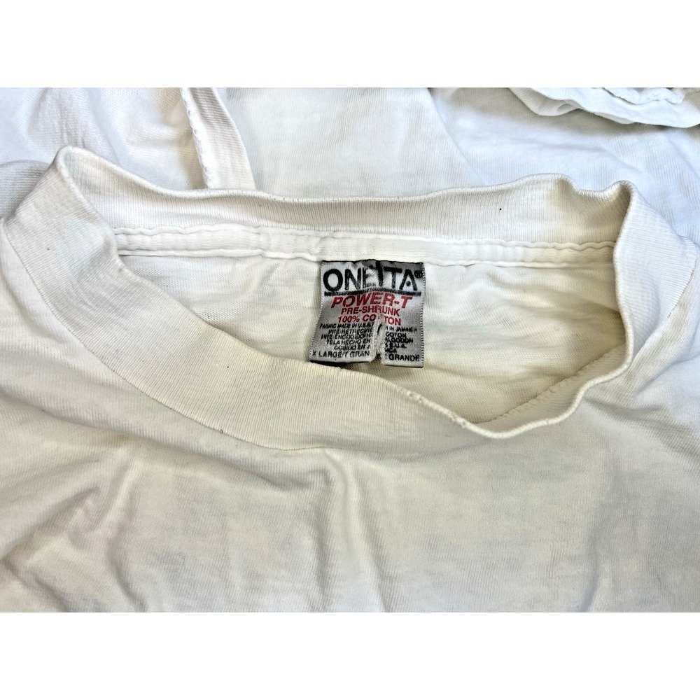 ONEITA Harpoon Lager Single Stitch T‑Shirt Vintage 90s Beer Promo Boston Tee - Picture 6 of 8